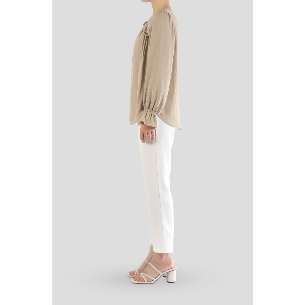 Áo Kiểu Nữ E.studio Tay Balloon, Màu Beige
