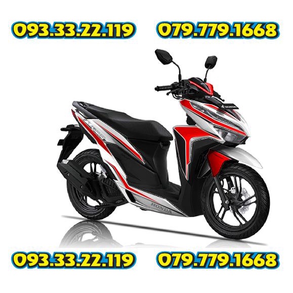 Tem Rời Honda Vario 150 Dán Xe Trắng Phối Đỏ