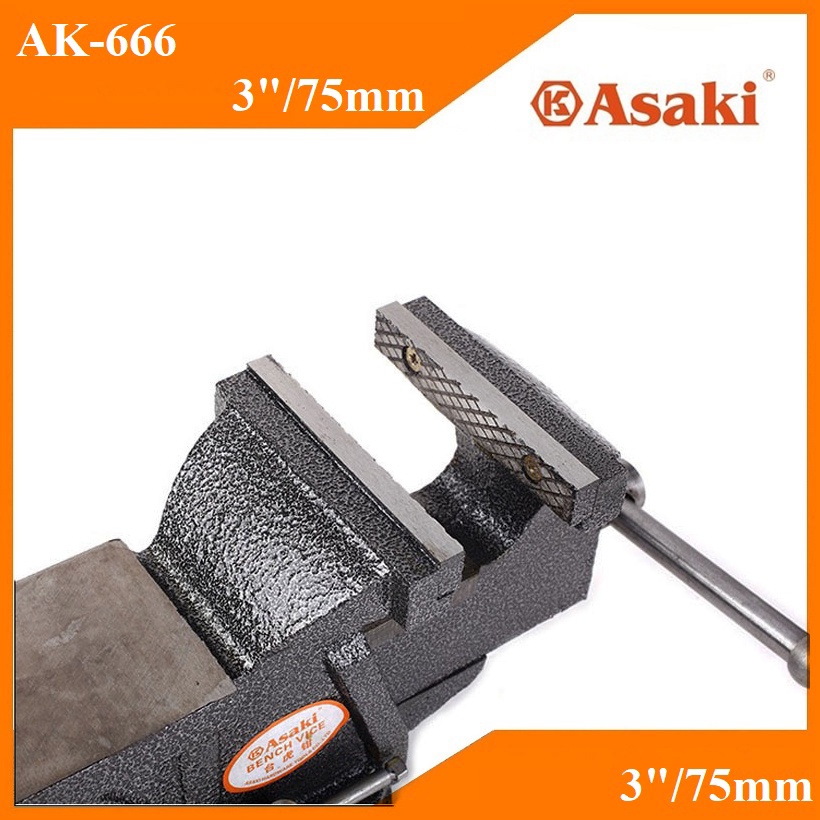 Ê tô bàn nguội 75mm/3" xoay 360 độ Asaki AK-666, E tô chất lượng cao giá tốt, shop uy tín