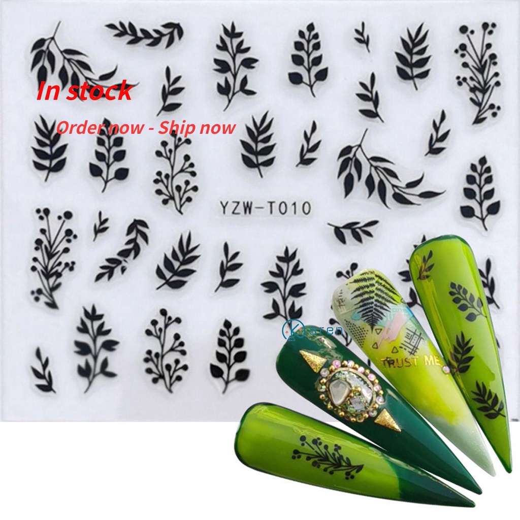 1 Tờ Nhãn Dán Trang Trí Móng Tay Nghệ Thuật DIY Thời Trang Dành Cho Nữ