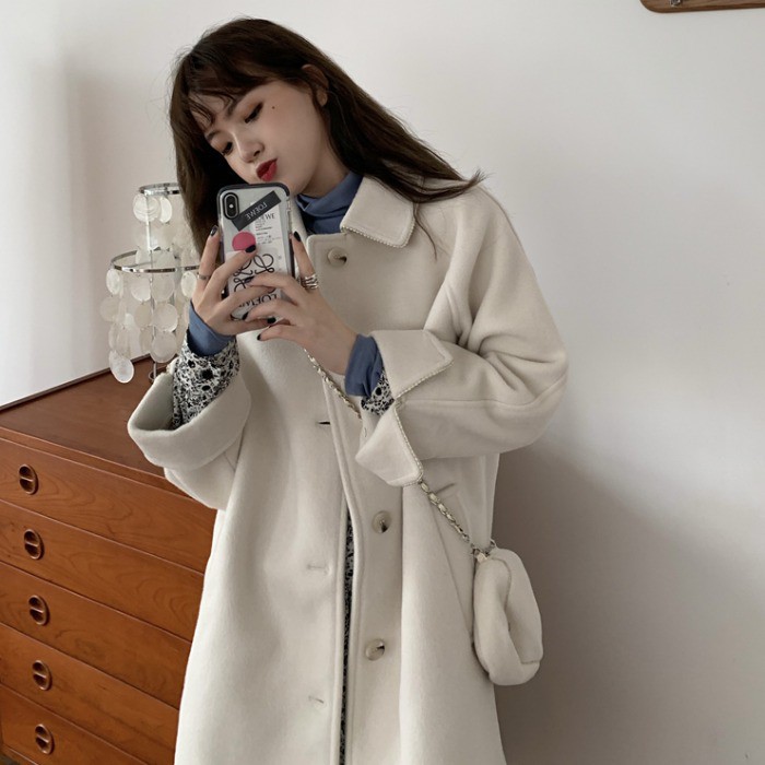 áo khoác ulzzang dạ 3 màu 1 size hàn quốc thanh lịch (kèm ảnh khách )