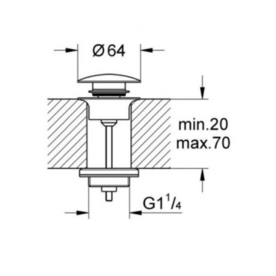 Bộ xả lavabo bóng kính