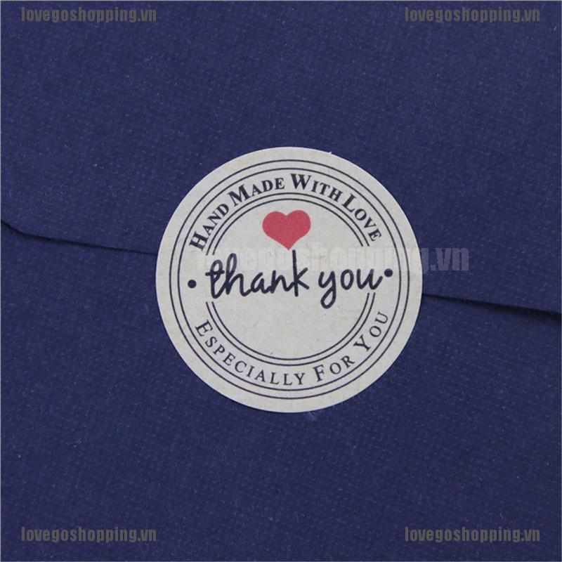 Set 12 / 60 / 120 Miếng Dán 38mm In Chữ Thank You Xinh Xắn