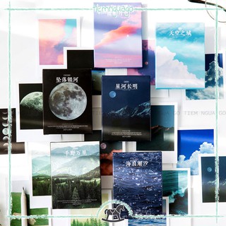 Hộp 30 Sticker Ảnh Polaroid Scenery Romantic Dán Sổ Trang Trí Bullet Journal, Trang Trí Sổ Tay - Tiệm Ngựa Gỗ