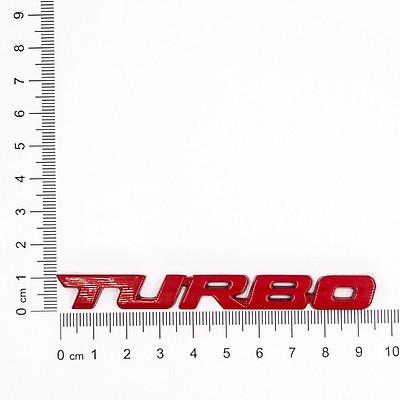 [Bán buôn] Logo kim loại chữ Turbo 3d dán trang trí xe hơi