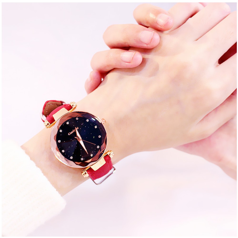 [CỰC ĐẸP] ĐỒNG HỒ NỮ DÂY DA CANDY CAT MẶT KIM TUYẾN 3D NGỌC NHÂN TẠO CỰC HOT DHD183 | BigBuy360 - bigbuy360.vn