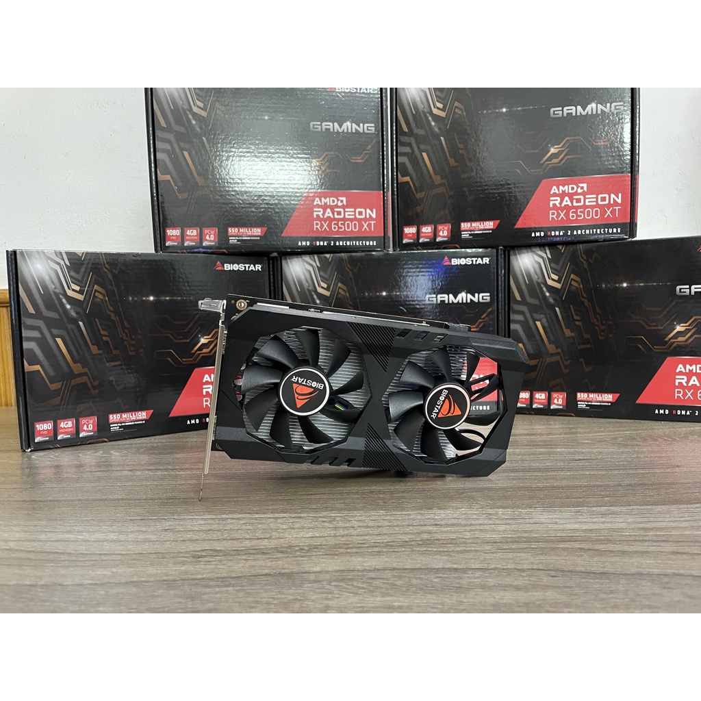 Card màn hình Biostar RX 6500XT 4G GDDR6 - Bảo Hành 36TH