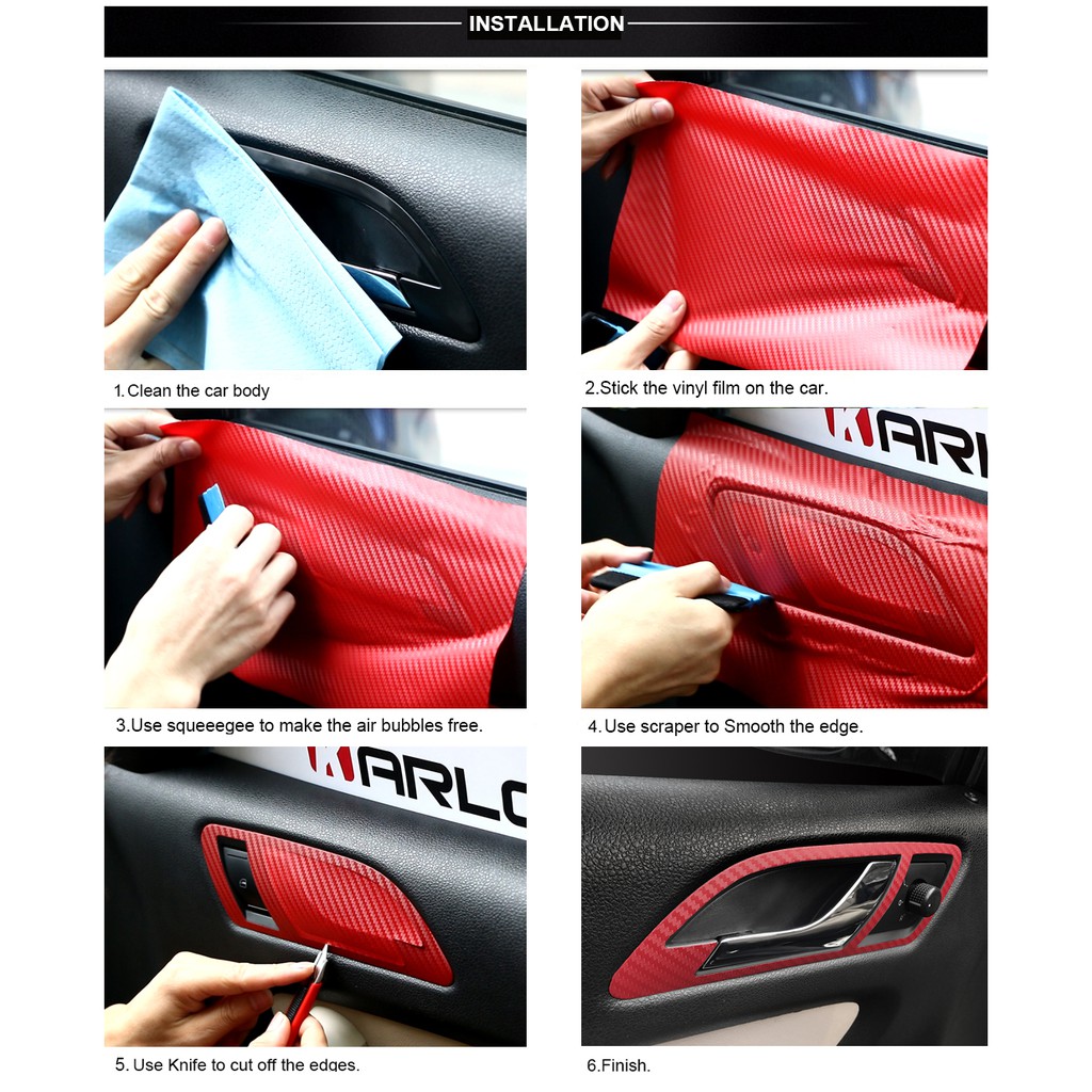 【1PC】 Carbon xe ô tô nhãn dán xe trang trí nội thất nhãn dán xe máy phong cách phụ kiện xe máy Car Carbon Fiber Sticker