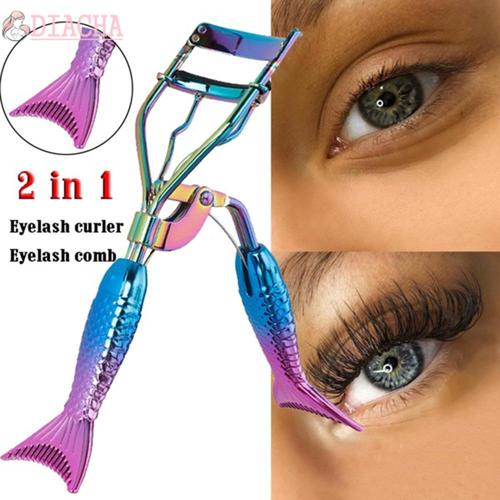 DIACHA New False Eyelashes Curler Mermaid Makeup Tools Eyelash Comb Clip Portable Professional Carbon Steel Cosmetic