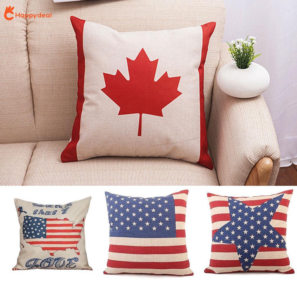 Vỏ bao gối ôm sofa hình quốc kì độc đáo kích thước 43*43cm