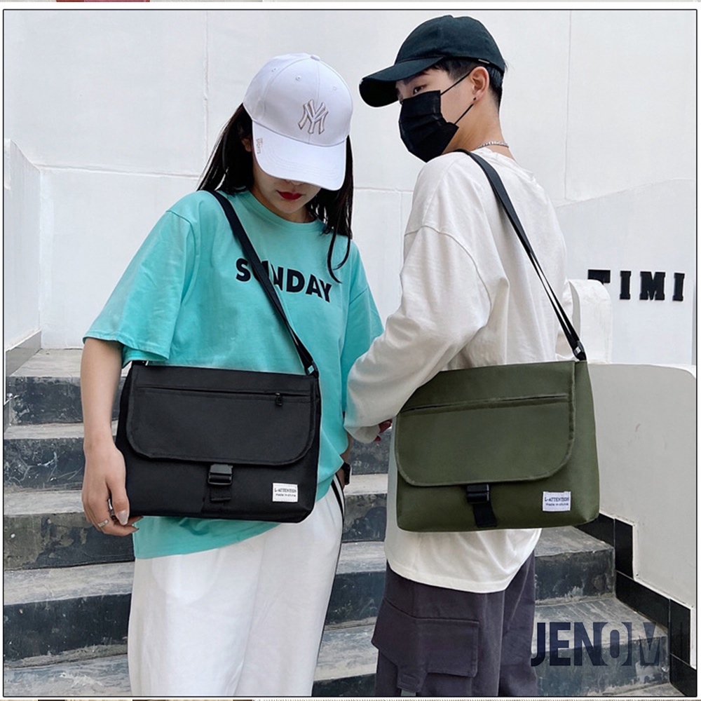 Túi đeo chéo nam phong cách hàn quốc, túi chéo nữ unisex vải canvas bền bỉ TX21