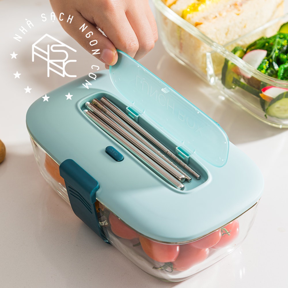 Hộp cơm thuỷ tinh kèm đũa SY2110