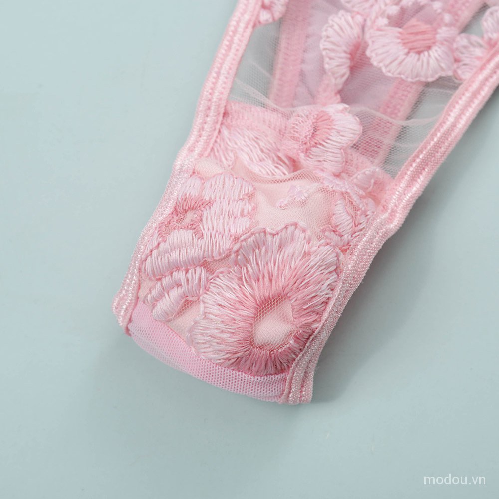 Bộ đồ lót vải ren thêu hoa thời trang quyến rũ cho nữ