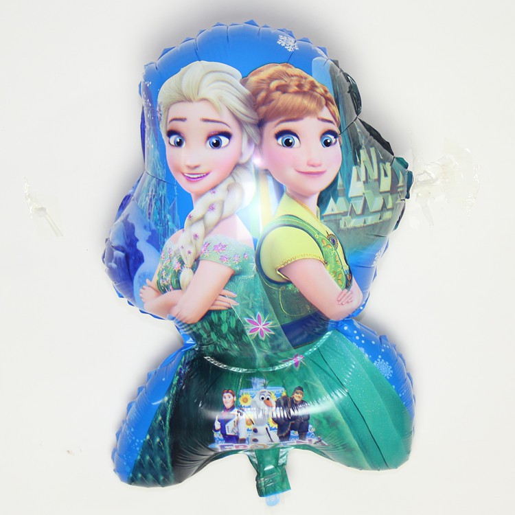 Set bóng công chúa elsa xanh phụ kiện sinh nhật Happy Birthday party decorations bé gái Frozen