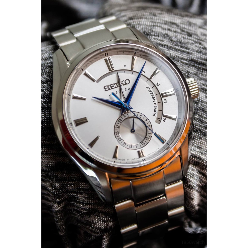 Đồng hồ nam chính hãng Seiko Presage Reserve Indicator SSA303J1 - máy cơ - kính Sapphire