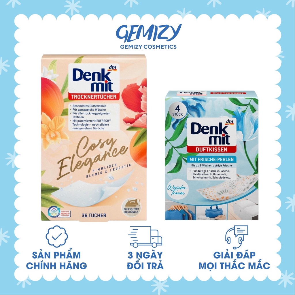 Giấy thơm &amp; túi thơm quần áo Denkmit Cosy Elegance Đức hương thơm tươi mát - Gemizy Shop