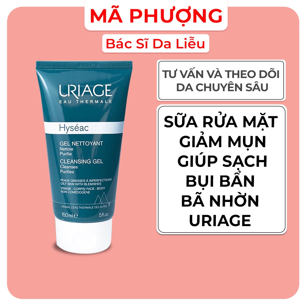 [Chính Hãng] Sữa Rửa Mặt Cho Da Dầu, Mụn , Da Hỗn Hợp Uriage Hyseac Gel Nettoyant