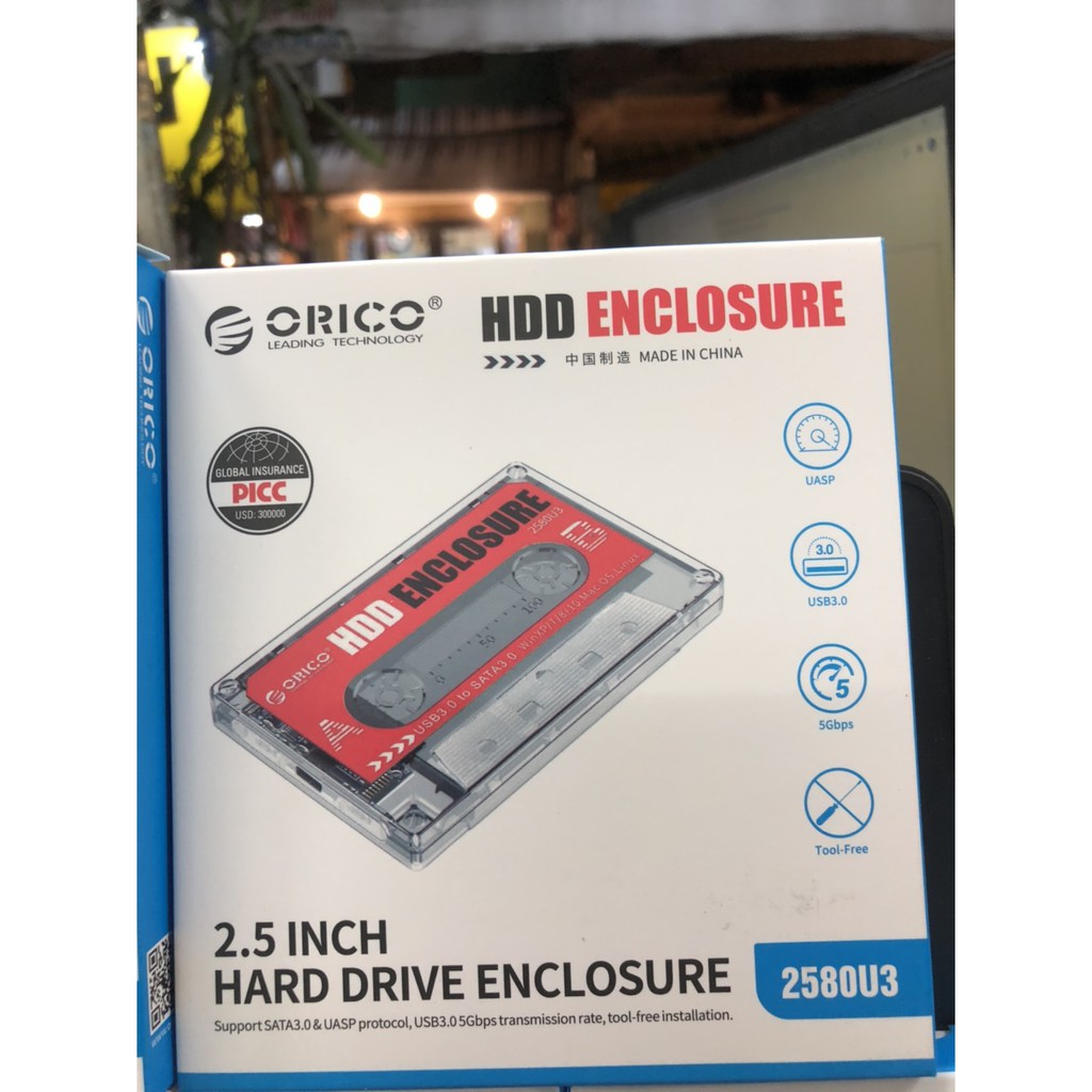 Box ổ cứng 2.5'' Orico 2577U3 / 2580Ủ / 2020U3 Sata 3.0 - Dùng cho HDD, SSD - SP Chính hãng bảo hành 12 tháng!Full Box