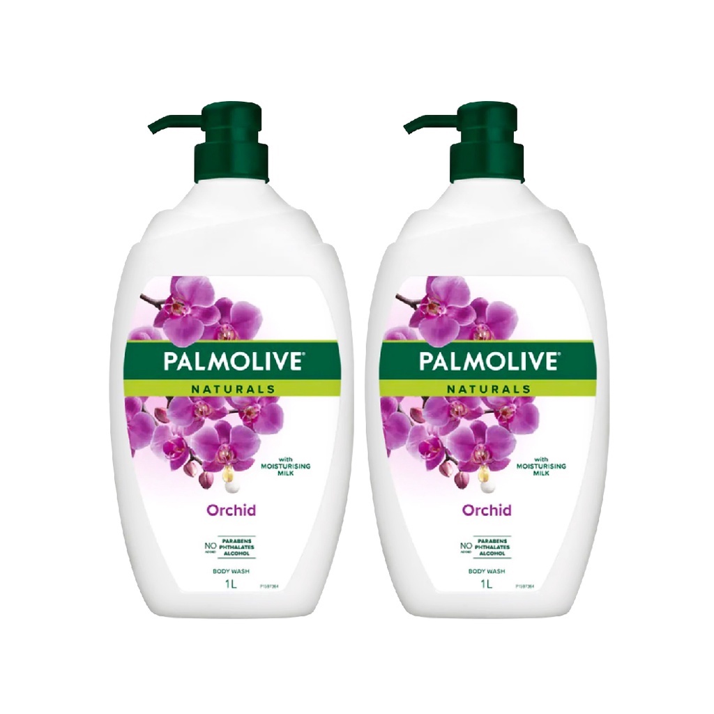 Bộ 2 Sữa tắm Palmolive chiết xuất Sữa và Hoa Phong Lan Đen 1L