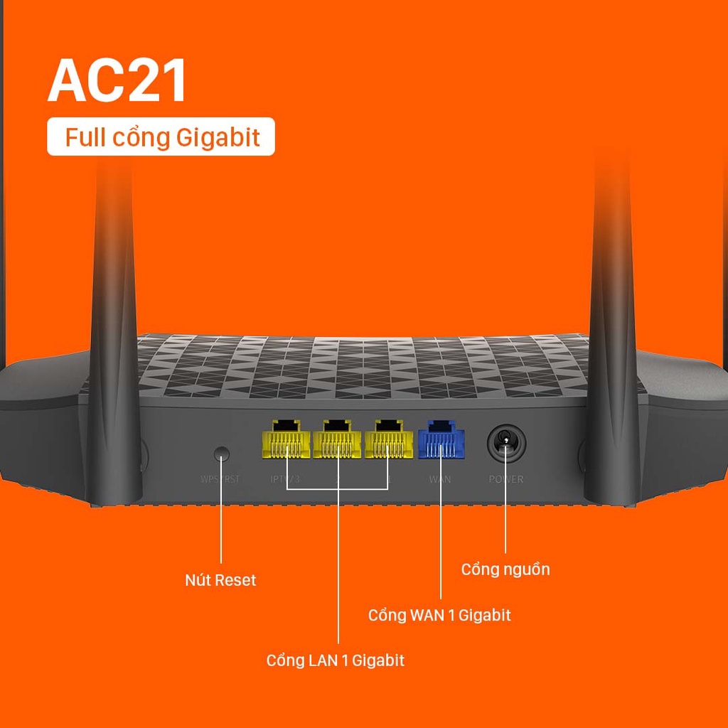 Tenda Thiết bị phát Wifi AC21 Chuẩn AC 2100Mbps - Hãng phân phối chính thức