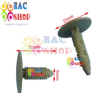 CHỐT NHỰA Ô TÔ, LỞ NHỰA Ô TÔ , VÍT NHỰA Ô TÔ, ỐC NHỰA , ỐC NHỰA NỘI, NGOẠI THẤT MÃ SỐ 1018 : BỘ 20 CÁI MÀU nâu