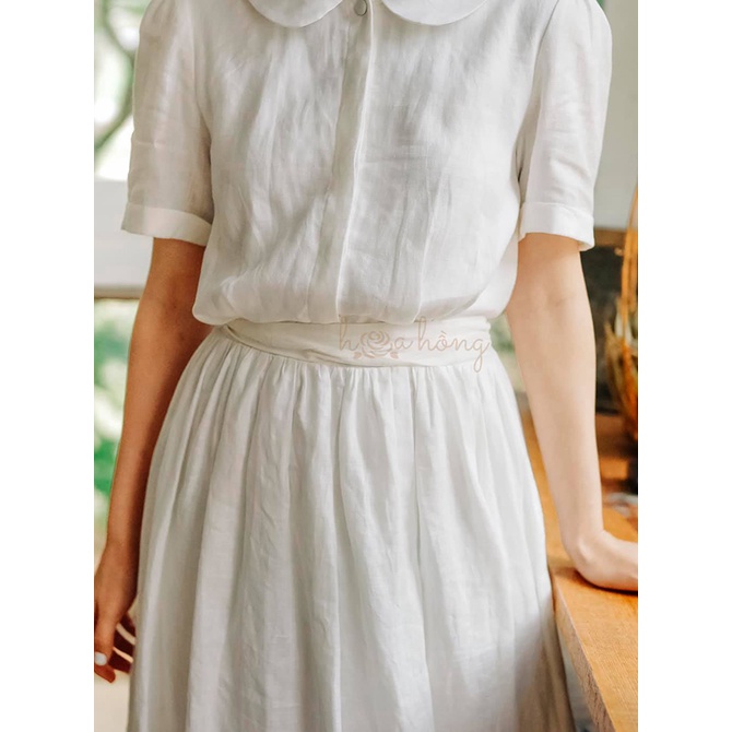 Rập Giấy 30106 - Đầm cổ sen Cadao