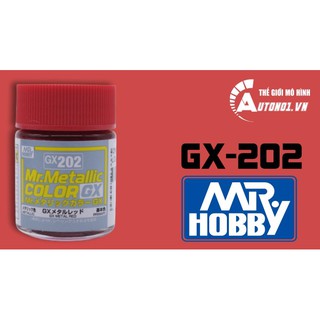 SƠN MÔ HÌNH MÀU ĐỎ KIM LOẠI BÓNG (METAL RED) LACQUER GX202 18ML MR.HOPPY S126