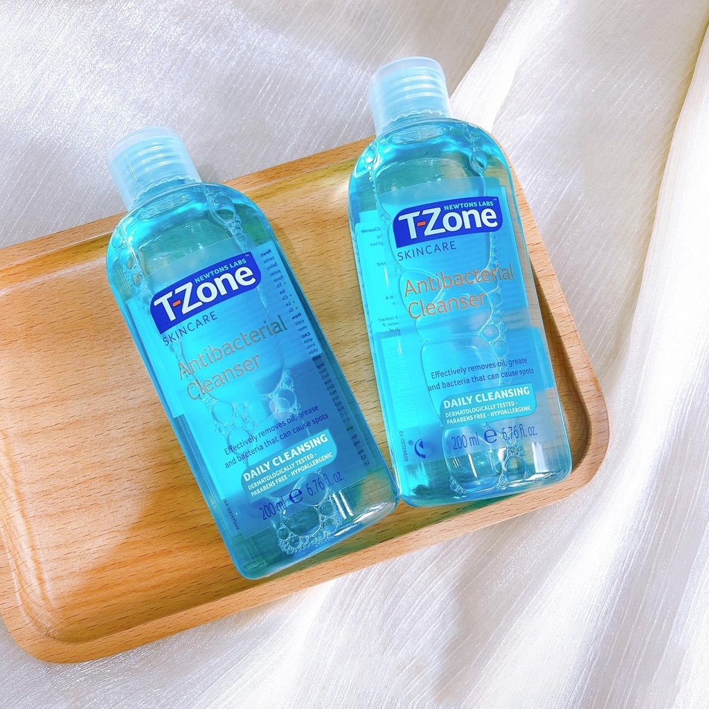 [CHÍNH HÃNG] Nước Hoa Hồng Cho Da Dầu Mụn T-Zone Antibacterial Cleanser 200ml