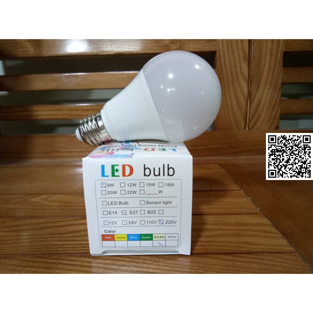 1168 ĐÈN LED BÚP TRÒN 7W CHIẾU SÁNG VÀNG E27 Loại tốt khả năng chống nước cao