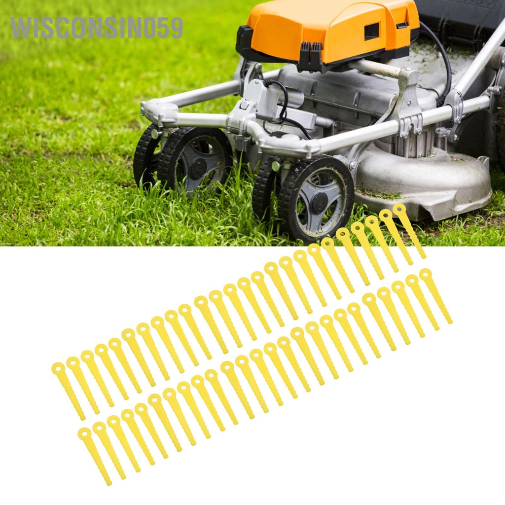 Wisconsin059 Máy cắt cỏ 50 cái Lưỡi bằng nhựa 8mm tỉa Đầu ABS L100 Set Kit