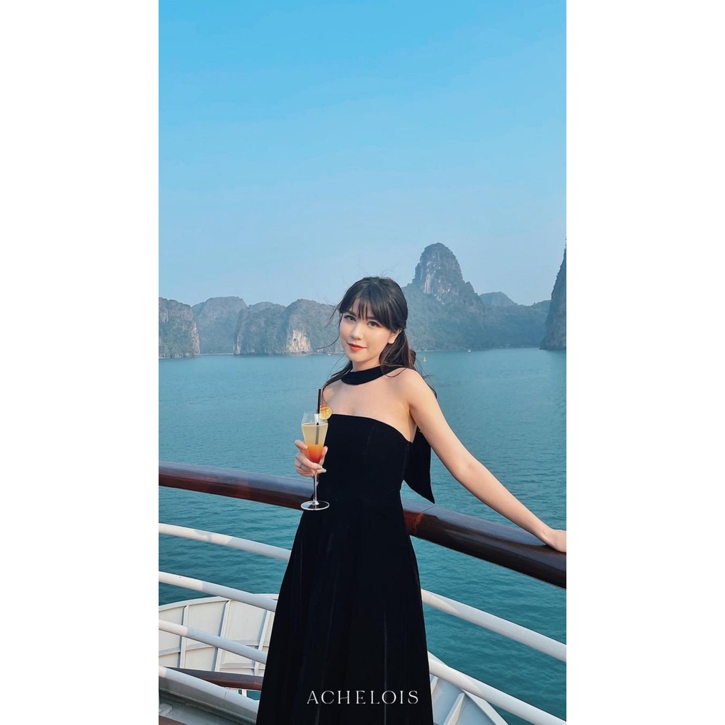 Achelois - Váy nhung Masquerade Velvet Dress