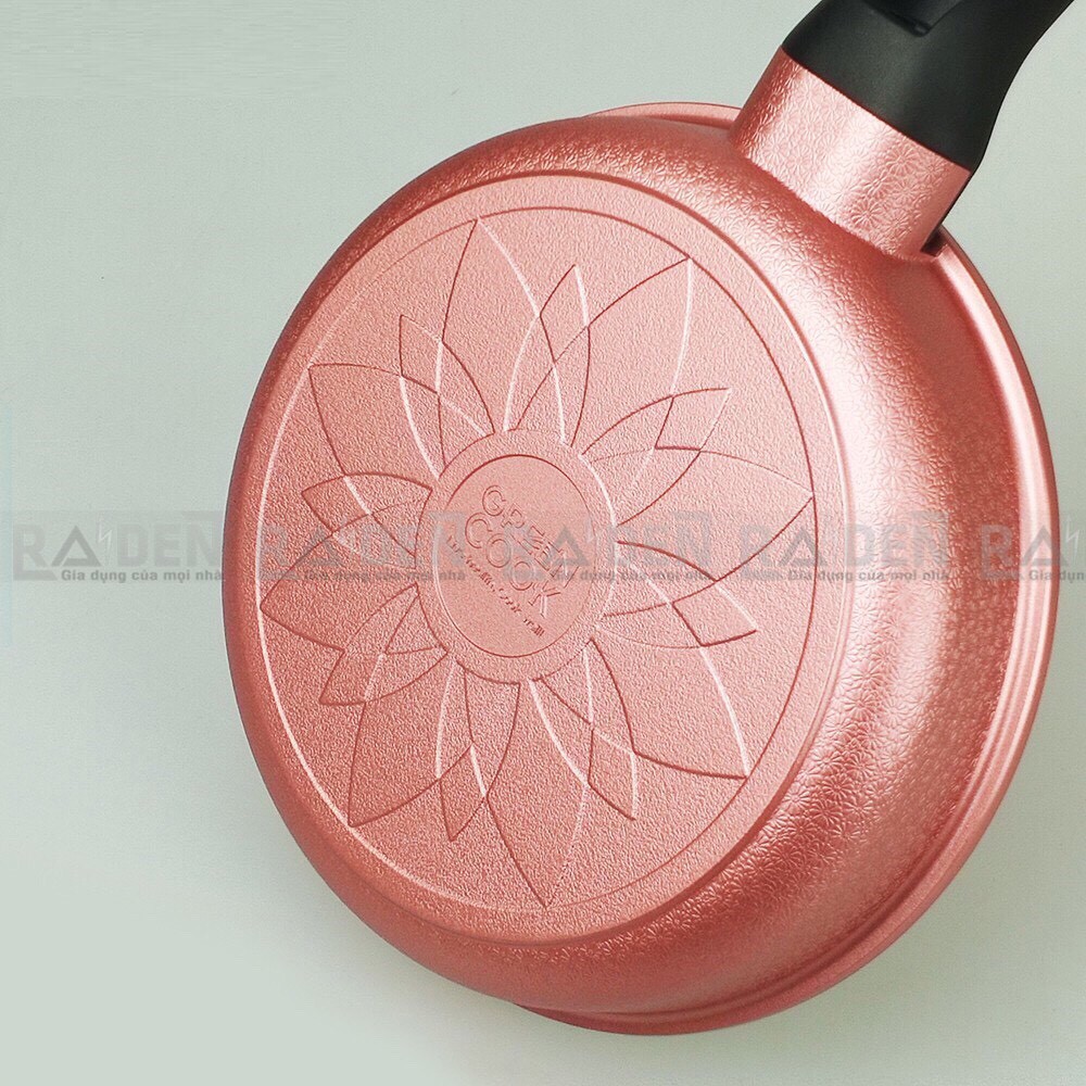 Chảo đúc vân đá 7 lớp chống dính Greencook GCP05-18 / 18cm, GCP05-20IH / 20cm, GCP05-26IH / 26cm, GCP05-30IH / 30cm