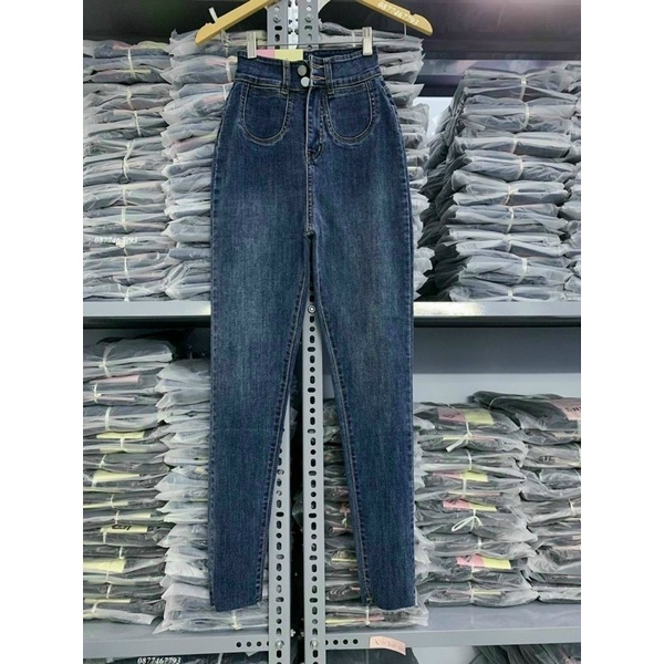 Quần JEAN DÀI TÚI KIỂU 2 NÚC FOM SIÊU CAO