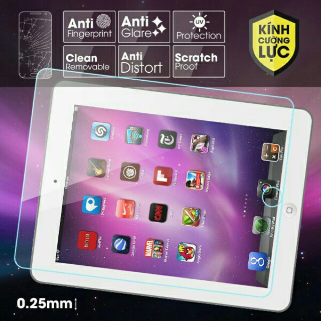 Kính cường lực cho ipad 2/3/4