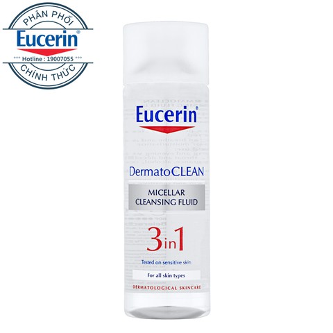 Nước Tẩy Trang Dịu Nhẹ Cho Da Nhạy Cảm Eucerin Dermato Clean Micellar Cleansing Fluid 3 In 1