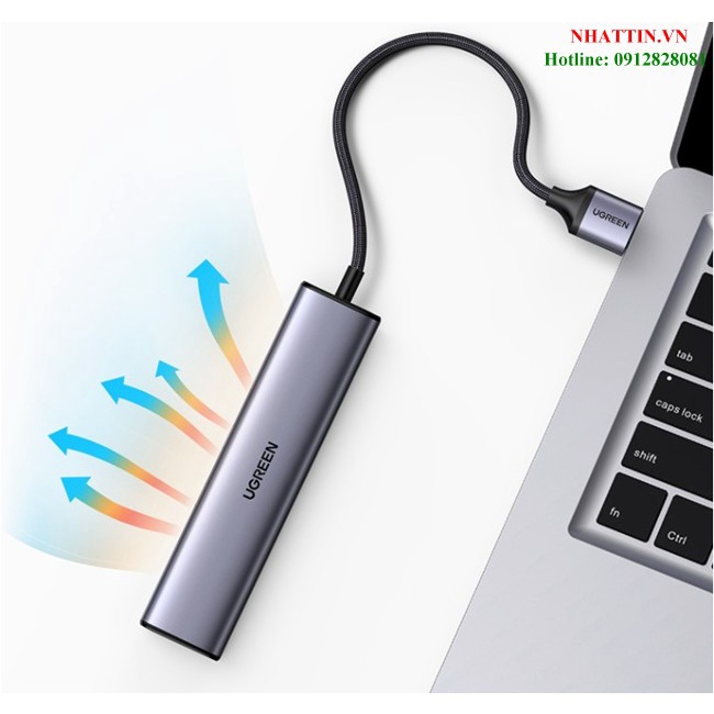 Bộ Hub chia USB 3.0 ra 3 cổng USB 3.0 + Lan Gigabit 1000Mbps Ugreen 20915 cao cấp