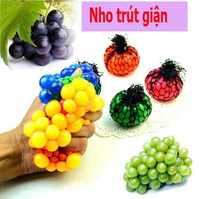 Trứng Lưới Slime Nho Trút Giận, Quả Bóng Lưới Slime Gudetama Squishy Mochi