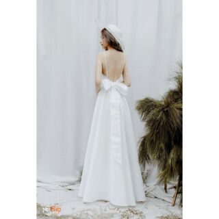 Đầm xòe nơ to sau lưng - hàng thiết kế cao cấp