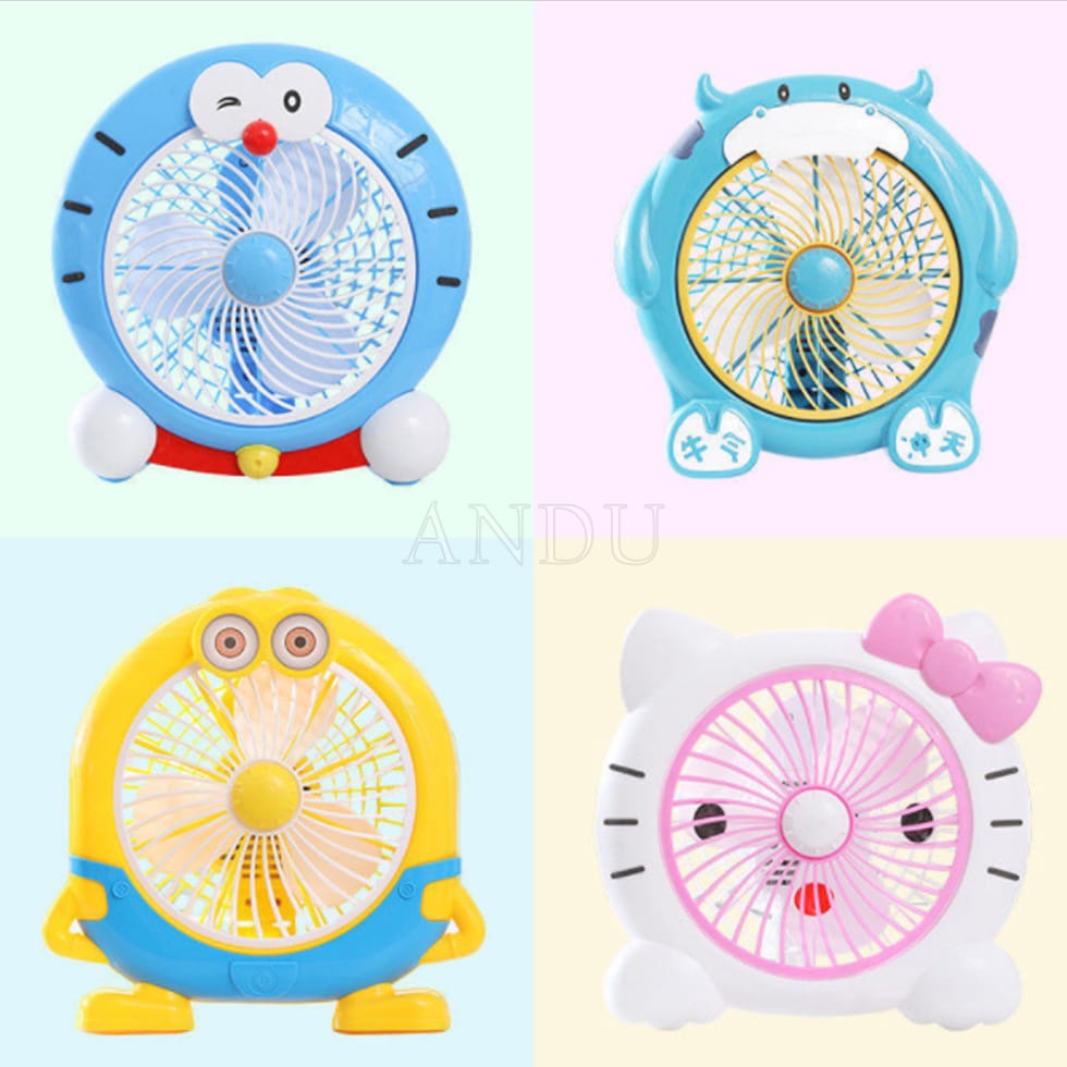 Quạt Mini Cắm Điện Hình Thú Dễ Thương Cỡ Nhỏ Tiện Lợi