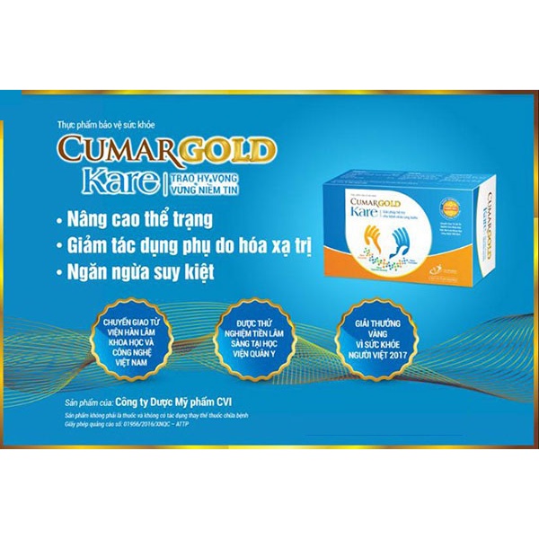CUMARGOLD KARE - Giải pháp hỗ trợ cho bệnh nhân ung bướu - Hộp 30 viên