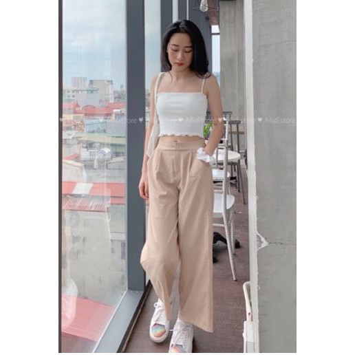 Quần đũi suông ống rộng dáng dài culottes_MS100