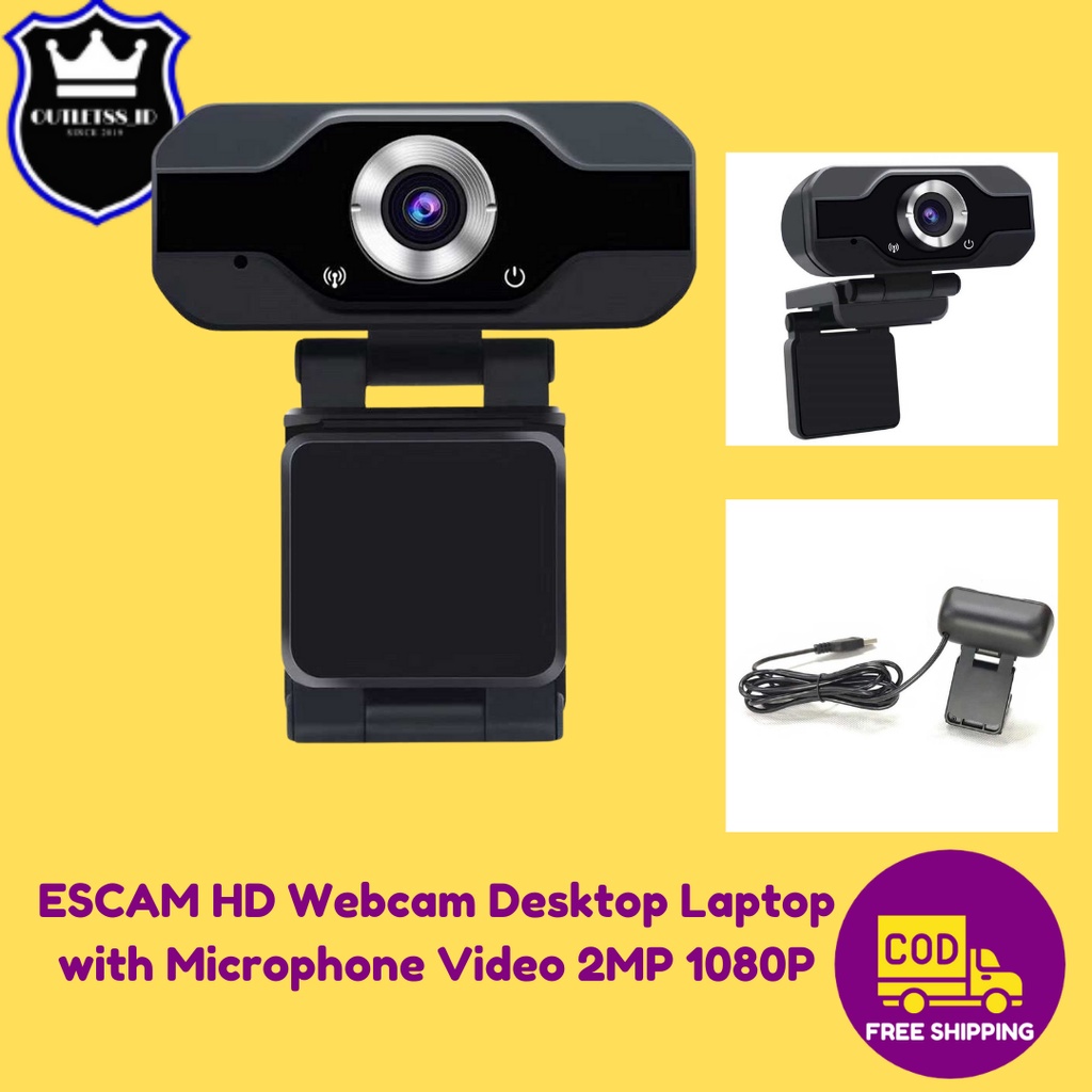 Webcam Escam HD kèm micro 2MP 1080P cho Laptop | Camera laptop | Camera máy tính usb | BigBuy360 - bigbuy360.vn