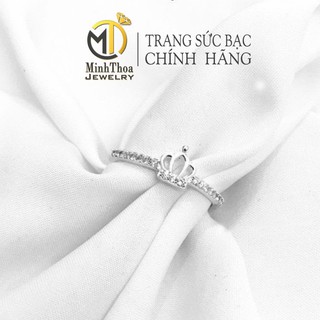 Nhẫn bạc❤️Nhẫn vương miện❤️ [Cam kết vàng bạc chuẩn, giá xưởng, bảo hành trọn đời]