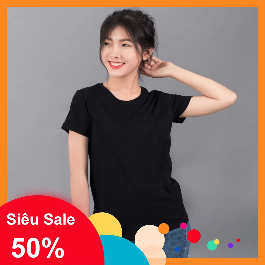 (Nhập mã XUPPGG1 để được giảm giá ) Áo thun trơn Nữ - cotton cổ tròn - VNXK | BigBuy360 - bigbuy360.vn