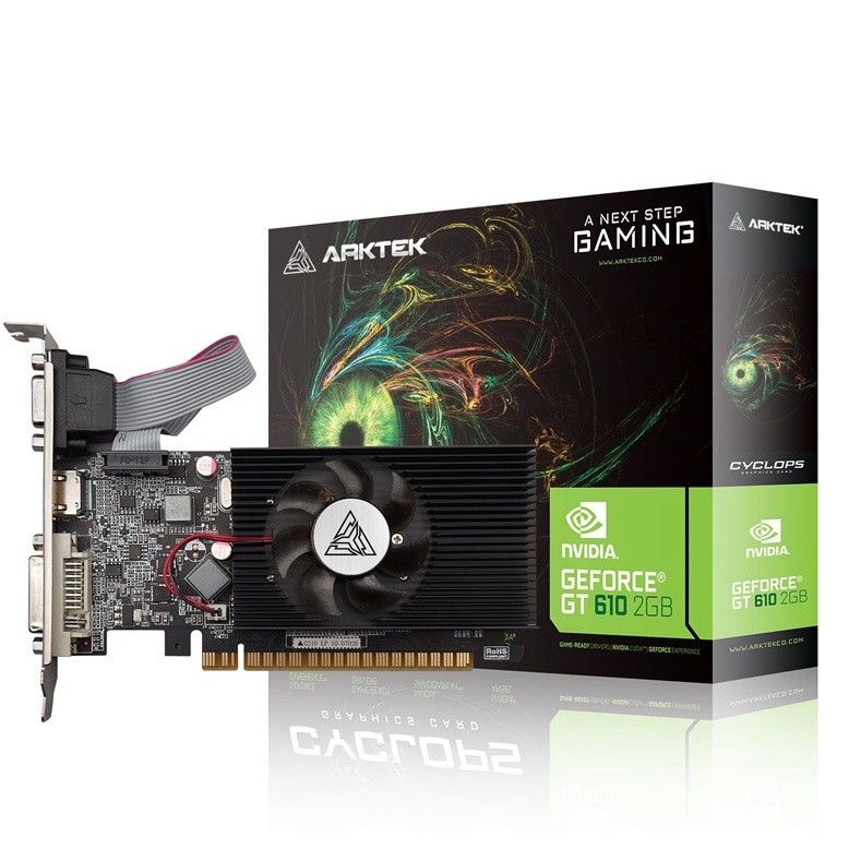Cạc Màn Hình Vga 2Gb GT610 GEFORCE ARKTEK NVIDIA64Bit
