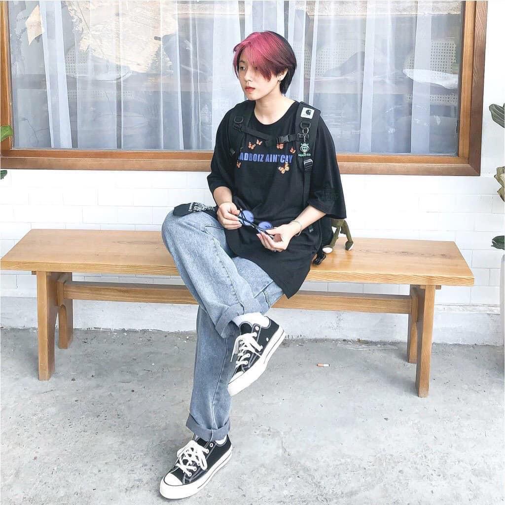 Áo Thun Saboiz Butterfly. Hai Màu Đen, Trắng  giá tốt