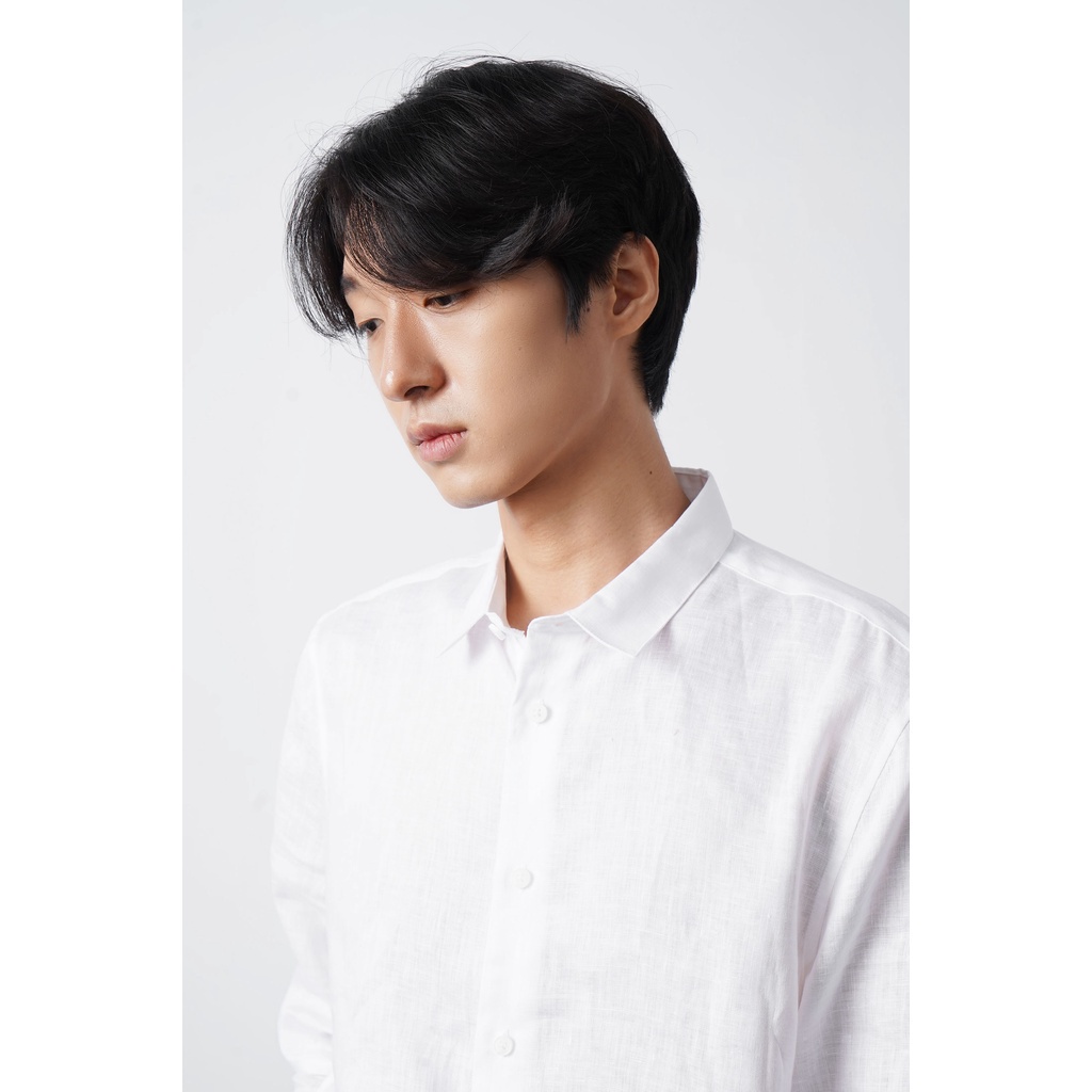 Áo Sơ Mi Tay Dài Nam Linen Trơn Form Regular - Routine 10F21SHL001C