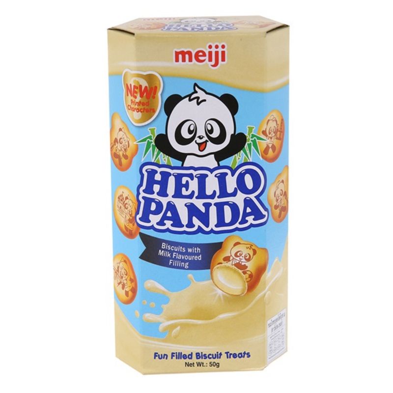[Hộp 50g] Bánh Gấu Hello Panda Nhân Kem Meiji Nhật Bản