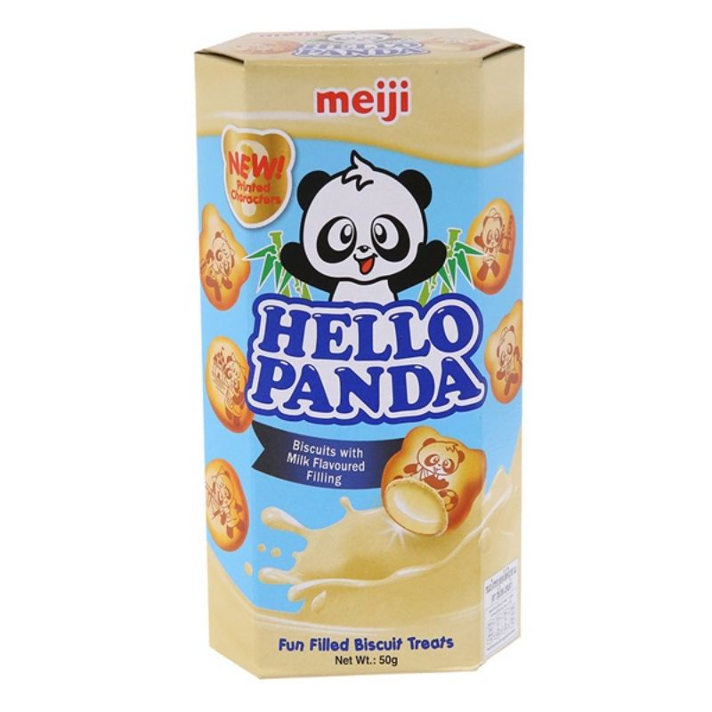 [Hộp 50g] Bánh Gấu Hello Panda Nhân Kem Meiji Nhật Bản