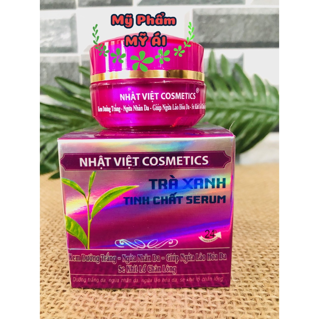 KEM Nhật Việt Trà Xanh 10G, kem mụn, kem trắng da, kem mờ nám tàn nhang Mỹ phẩm Mỹ Ái
